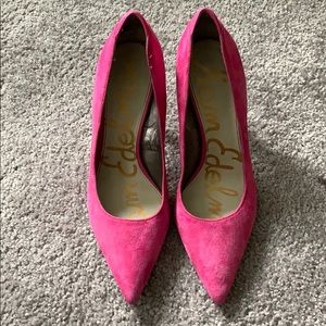 Pink Suede pumps